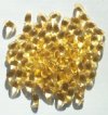 50 5x10mm Transparent Topaz Drop Beads